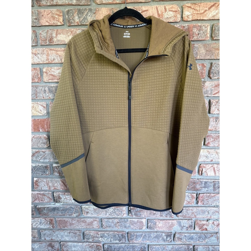 Under Armour Unstoppable Fleece Grid Full Zip Hooded Jacket Mens Size‎ Small NWT